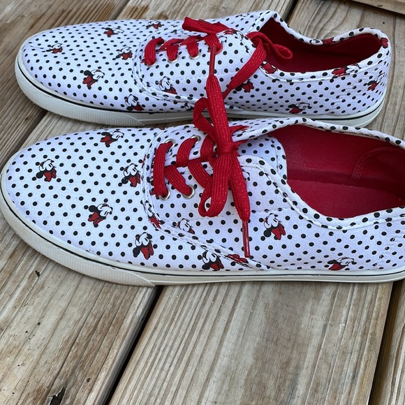 DISNEY Minnie Mouse Poka Dot Sneakers Size 10 - Picture 7 of 11